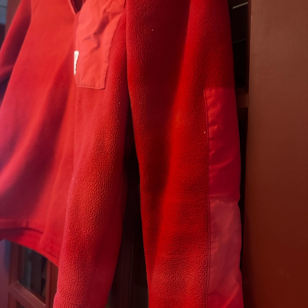 Topo Designs Red Fleece Pullover